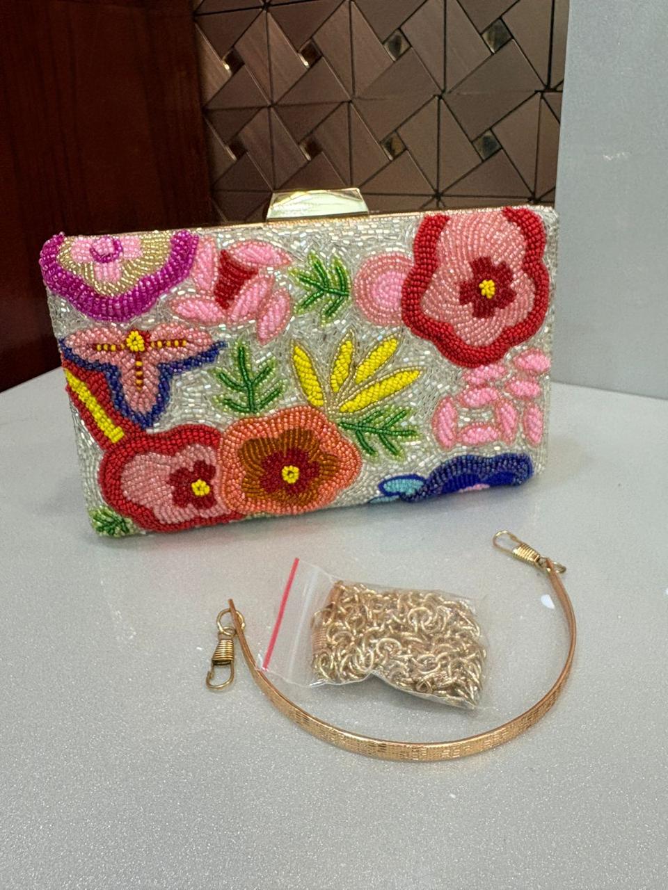 Floral printed 1499 clutch bag