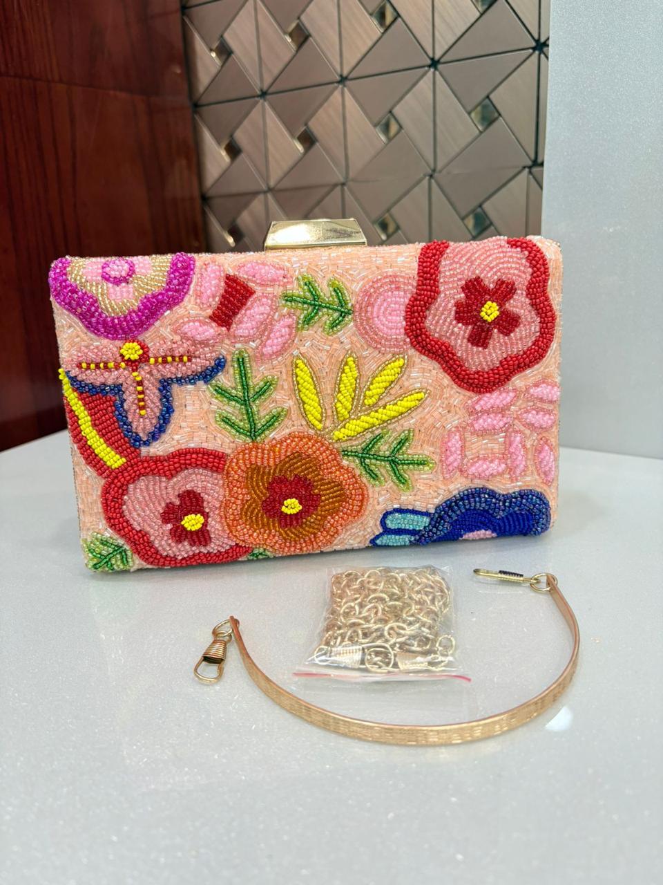 Floral printed 1499 clutch bag