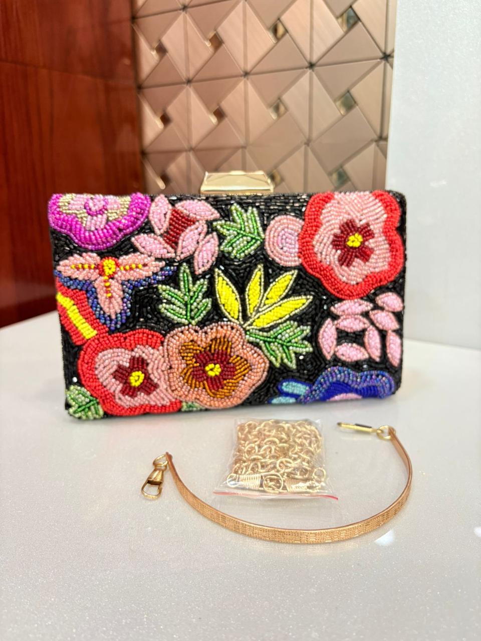 Floral printed 1499 clutch bag