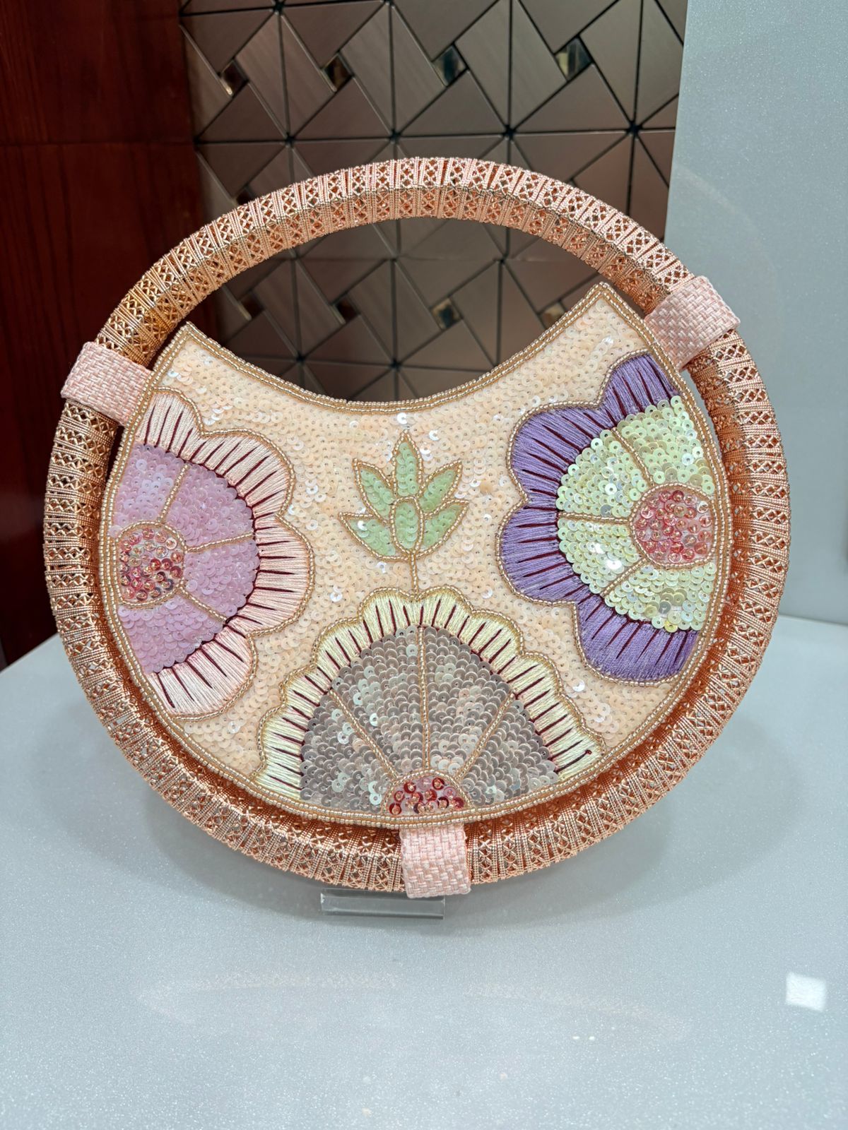 Floral Crescent Bag
