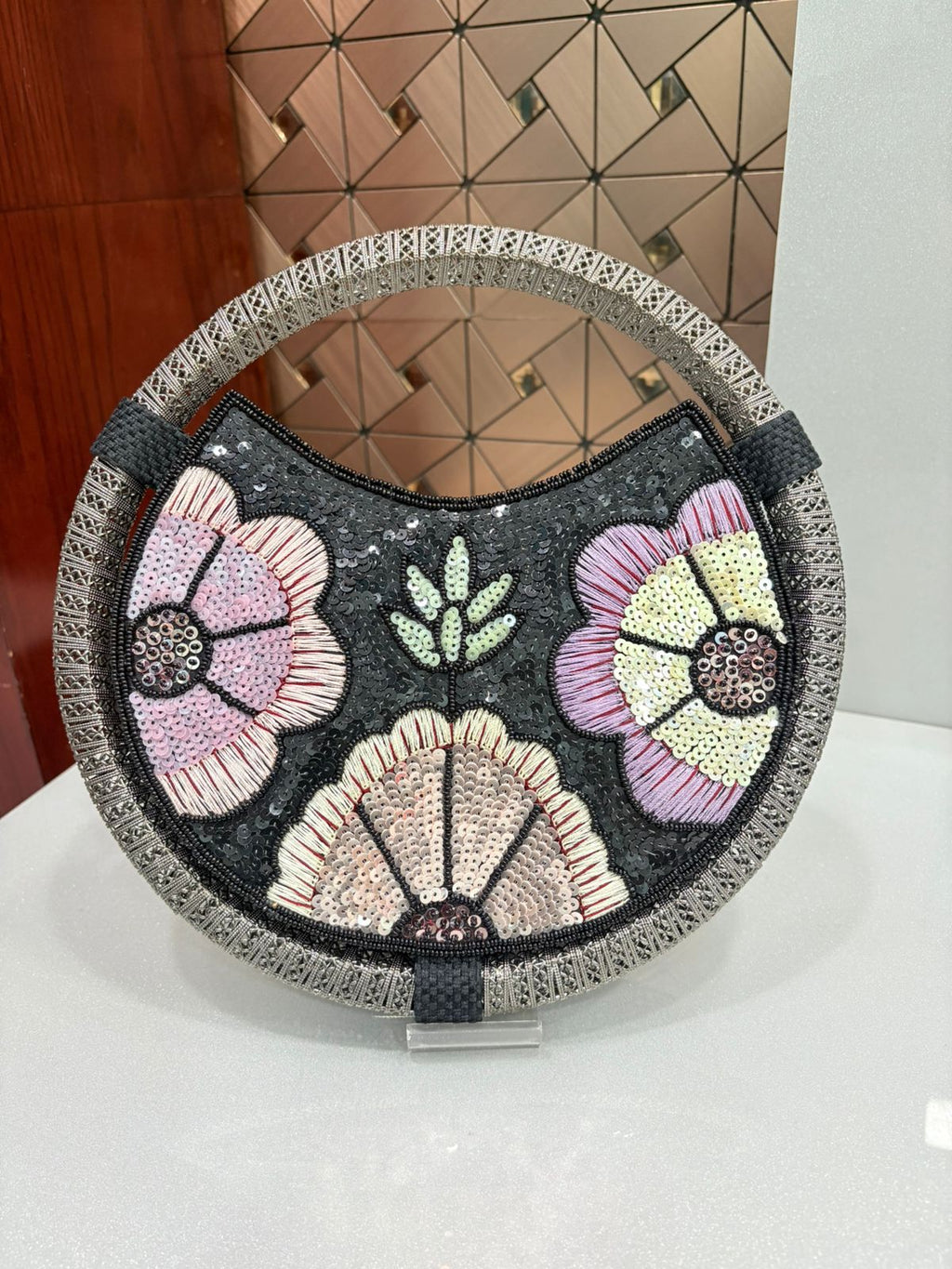Floral Crescent Bag