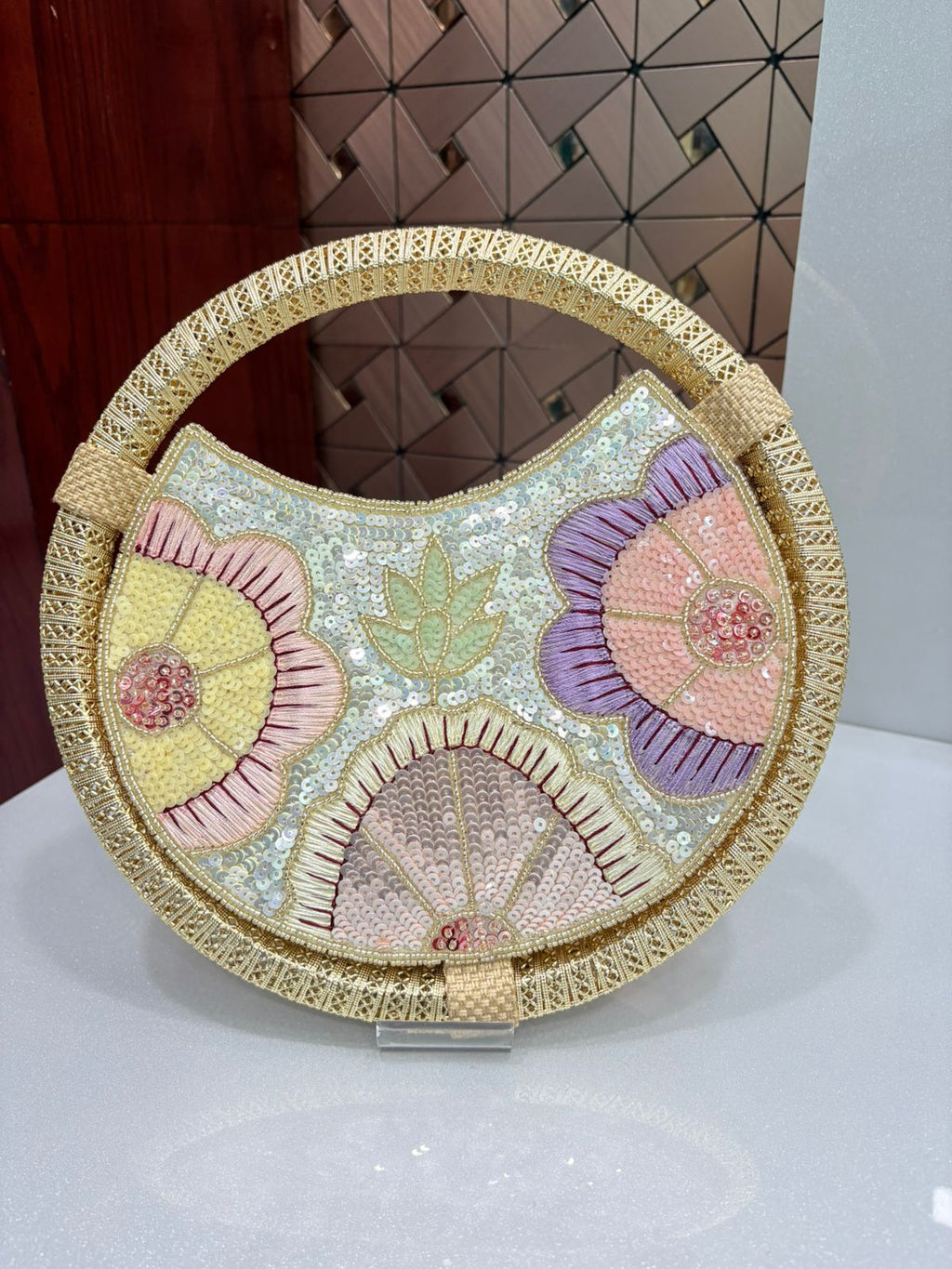 Floral Crescent Bag