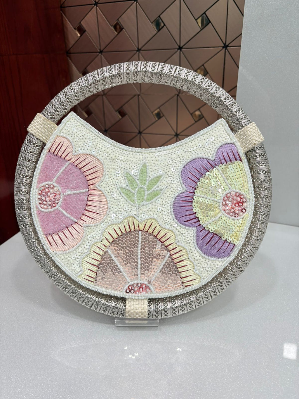 Floral Crescent Bag